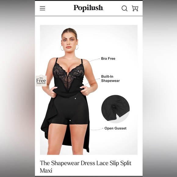 Popilush Lace Shapewear Dress - Picture 2 of 3